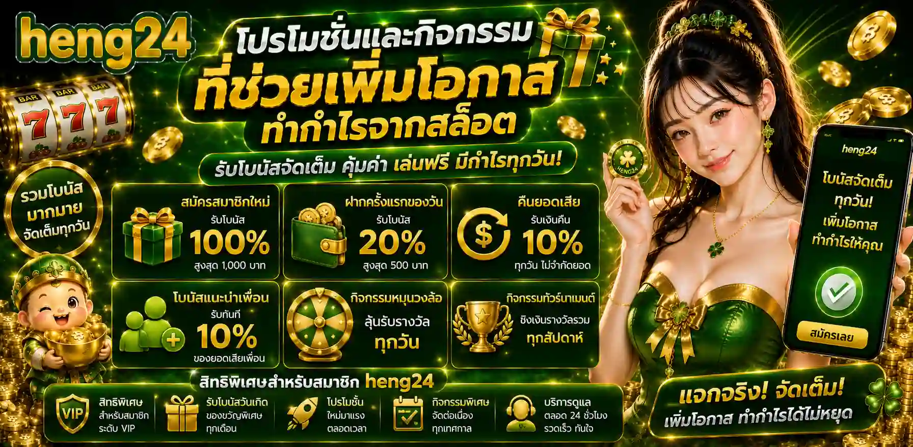 HENG24 สล็อตแตกง่าย รองรับทรูวอเลท